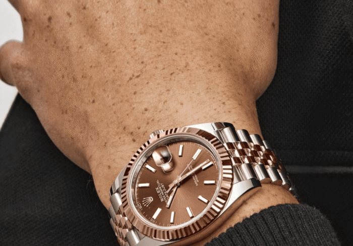 Date just two toned rose gold brown dial 41mm - Image 2