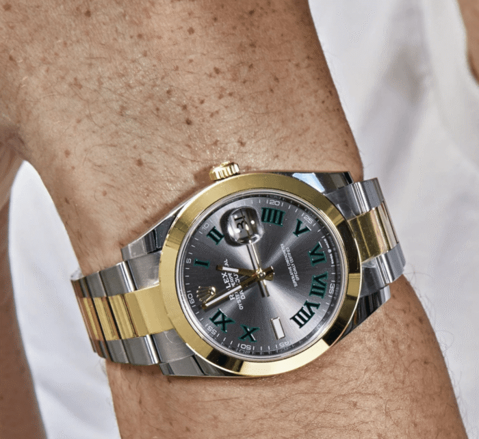 Date just wimbledon yellow gold state dial 41mm - Image 3