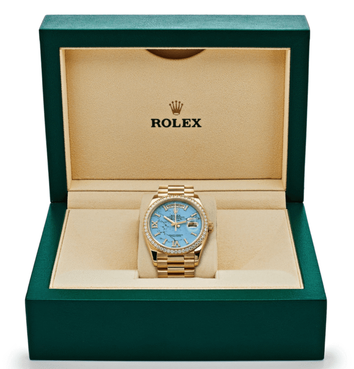 Day-date yellow gold turquoise diamond dial 36mm - Image 2