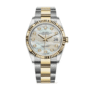Date just yellow gold mother of pearl diamond dial 36mm