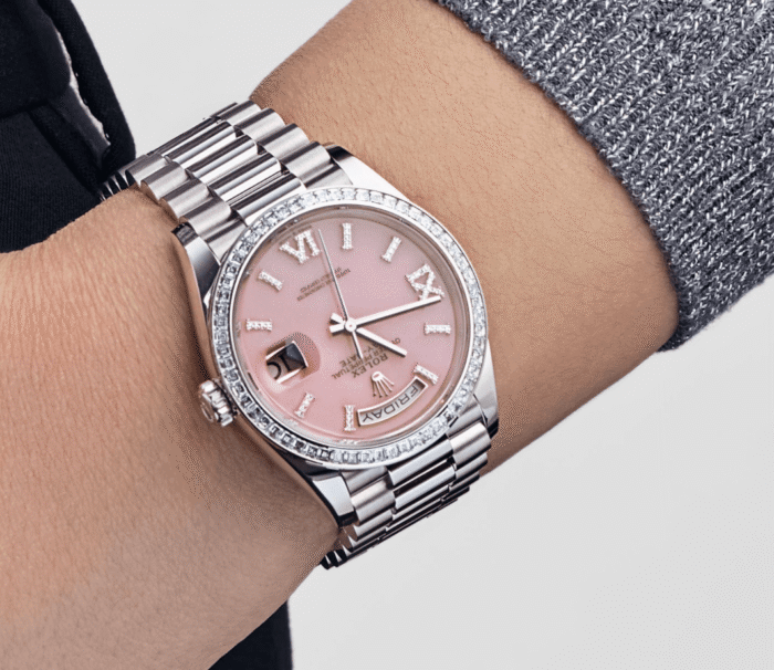 Day-date pink opal diamond dial 36mm - Image 2