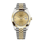 Date just yellow gold champagne diamond dial 41mm