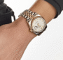 Date just yellow gold white roman dial 41mm - Image 3