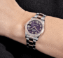 Date just ladies rose gold aubergine purple dial 31mm - Image 2