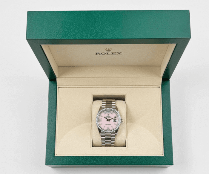 Day-date white gold pink diamond dial 36mm - Image 2