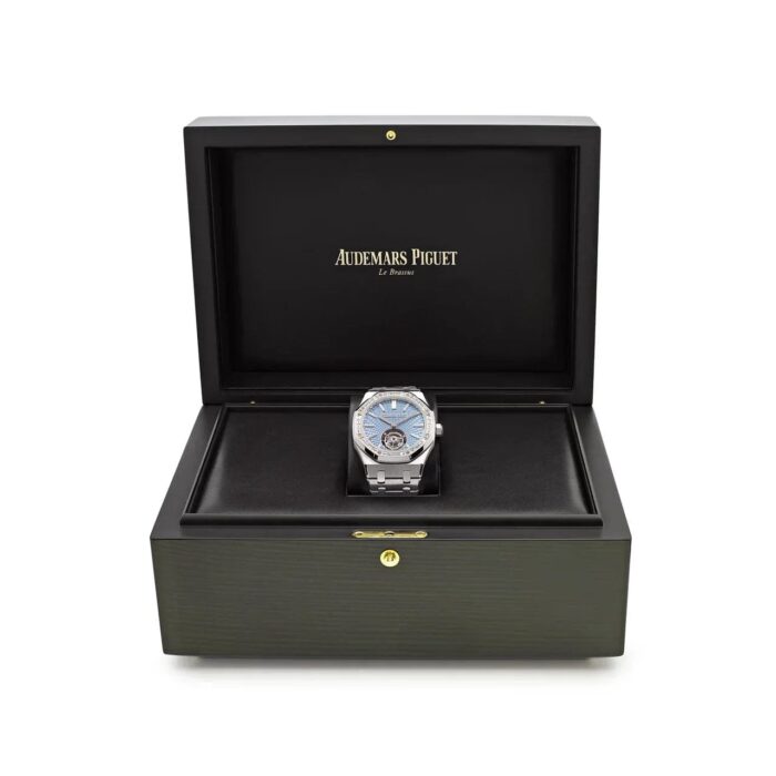 Royal Oak 26535PT.ZZ.1220PT.01 Selfwinding Flying Tourbillon Platinum Light Blue Dial - Image 2