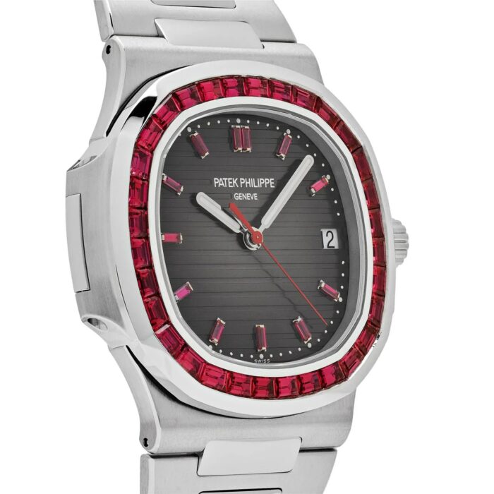 Nautilus 5711/112P-001 Platinum Grey Dial Ruby Bezel - Image 3