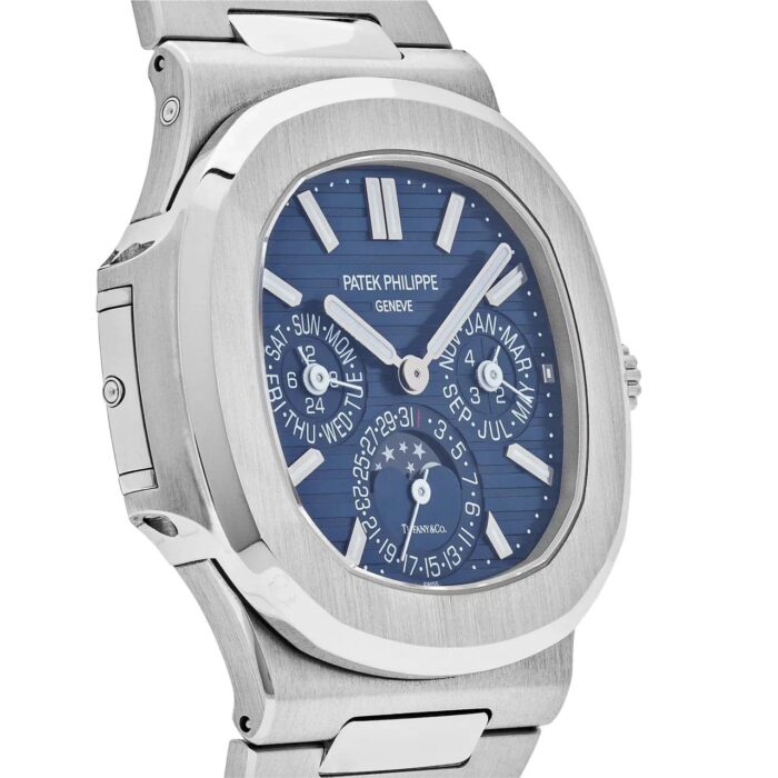 Nautilus 5740/1G-001 'Tiffany & Co.' Perpetual Calendar Moon Phase White Gold Blue Dial (2019) - Image 10