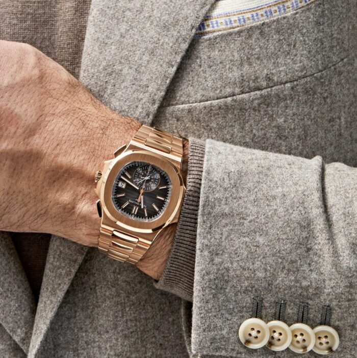 Nautilus 5980/1R-001 Flyback Chronograph Date Rose Gold Black Dial - Image 3