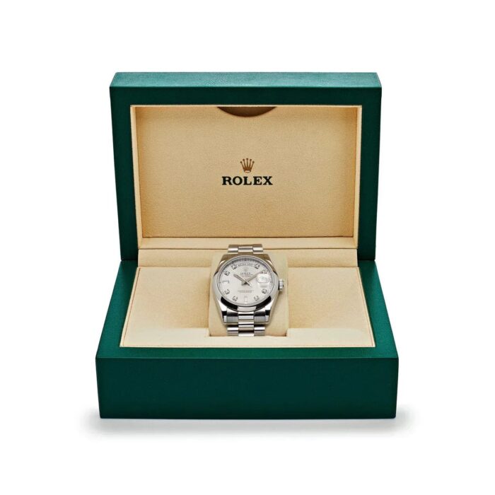 Day-Date ⁠118206 Platinum Silver Diamond Dial (2022) - Image 2