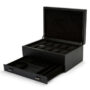 WOLF British Racing 10 Piece Watch Box with Storage | Black