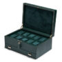 WOLF British Racing 10 Piece Watch Box with Storage | Green - Image 4