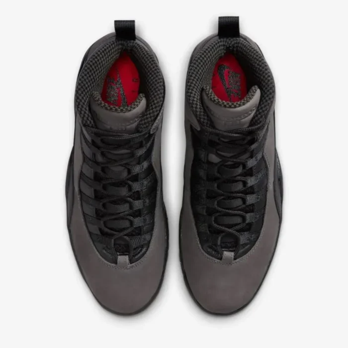 Air Jordan 10 Retro Shadow Charred Grey True Red Black - Image 2